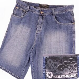 Vintage Southpole Jean Shorts 4180 Mens 42 Denim Hip-Hop Grunge Baggy Skater Y2K